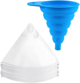 Zpana-car5 Zpana 313039787744 100pcs Car Paint Strainers Paper Cone With 1pc Silicone Funnel Filter Disposabl