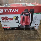 Titan 2441251 Controlmax 1650 18V Cordless High Efficiency Airless Paint Sprayer Used. Price: $320.99.