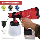 Cordless Paint Sprayer 1000ML Hvlp Gun For Milwaukee 18V Battery Red New. Price: $25.99.