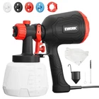 Ework Paint SPRAYER,1000W Hvlp Electric GUN,4 Nozzles Black+red New. Price: $67.82.