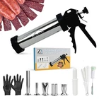 Jerky Gun Kit Stainless Steel 5 Nozzles Meat Pusher Brushes Gloves Sausage Maker New. Price: $44.99.
