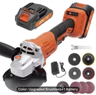 Brushless Motor Angle Grinder Cordless With Battery And Accessories Kitesder New. Price: $46.00.