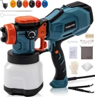 1200W Hvlp Paint Sprayer, High Efficiency Electric Gun With 6 Nozzle New. Price: $122.31.