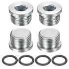 Uxcell 4PCS Sae 7/8-14 Inner Hex Head Pipe Fitting Unf, Silver New. Price: $24.99.