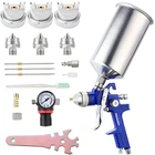 Endozer Professional Hvlp Gravity Feed Air Spray Gun Set 1.4 1.7 2.0MM Nozzles New. Price: $51.71.