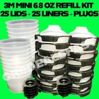3M Pps Refill Kit 6.8OZ Mini Small Disposable 25 Lids Liners From 26114 New. Price: $59.95.