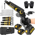 Awxryox 8" & 6" Mini Chainsaw Brushless, 2026 Upgraded 2X4.0AH Battery Gray New. Price: $90.90.