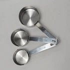 Master Class Stainless Steel Measuring Cups - Set Of 3 Used. Price: $10.00.