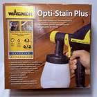 Wagner Opti-stain Plus Hvlp Handheld Sprayer W/ Adjustable Pattern Open. Price: $35.03.