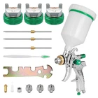 Hvlp Gravity Feed Air Spray Gun Professional Paint Kits With 3 Nozzles 1.... New. Price: $52.99.