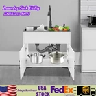 Laundry Sink With Cabinet & Pull-out Sprayer Faucet Utility Stainless Steel New. Price: $199.27.