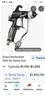 Graco 15F192 Silver (fine Thread) Perform Aa G15 Gun (not Black Cap) Open. Price: $50.00.