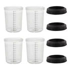 4PK Mps 6 Ounce (180ML) Hard Cups & Retainer Rings For Disposable Spray Gun New. Price: $19.99.
