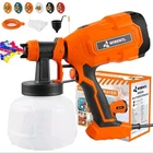 Powerextra AMZ-A0024US 700W Electric Hvlp Spray Gun With 800ML 5 Nozzle Sizes Open. Price: $19.99.