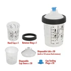 50 Pack 13 Ounce Disposable Paint Spray Gun Cup Kit W/ Liners &sealing Plugs New. Price: $44.17.