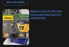 Wagner Control Pro 130 1.5GAL Airless Latex Paint Spray Gun 0580678 New. Price: $164.09.