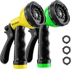 Heavy Duty Garden Hose Nozzle Sprayer - 10 Patterns, 2 Pack, Yellowgreen New. Price: $17.99.