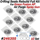 10 Set Complete O-ring Rebuild Kit For Graco Fusion Air Purge Ap Sprayer 246355 New. Price: $13.99.