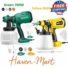 Hychika Paint Sprayer, 700W Hvlp Electric 1200ML Tank 4 Nozzles New. Price: $44.99.