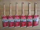 6 - Wooster 1/2" Pro Classic Brown China Bristle Angle Sash Paint Brushes New. Price: $54.90.