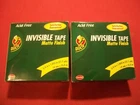2 Henkel Duck Invisible Tapes, Matte Finish, 3/4" X 1,000", Nib New. Price: $11.99.