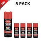 Krylon Fusion All-in-one Spray Paint, Matte, Fire Red, 12 Oz, 5 Pack New. Price: $34.99.