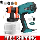 Hychika Paint Sprayer, 700W Hvlp Electric 1200ML Tank 4 Nozzles New. Price: $94.99.