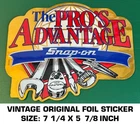 Snap-on The Pro's Advantage Vintage Original Foil Decal Sticker Tools Used. Price: $10.66.