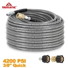 Yamatic 1/4" 4200 Psi High Pressure Washer Hose Non-marking Rubber Wire Braided New. Price: $120.11.