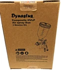 Dynastus Hvlp Gravity Feed Air Spray Gun Professional Paint Kit W/3 Nozzles New. Price: $35.95.