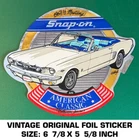 Snap-on 1964 1/2 Mustang American Classic Vintage Original Foil Decal Sticker Used. Price: $10.17.