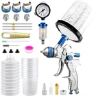 Hvlp H2008 Air Paint Spray Gun W/ 1.4/1.7/2.0MM Nozzles & Pressure Gauge New. Price: $42.99.
