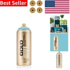 Montana Gold Spray Paint 400ML Shock Light Blue Fast Drying Opaque Coverage New. Price: $23.53.