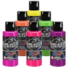 Createx Wicked Colors Fluorescent Set 6, Green,orange,pink,purple,yellow New. Price: $50.57.
