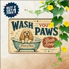 American Cocker Spaniel Dog Soap Sign Wash Your Paws Bathroom Metal Plaque New. Price: $11.79.