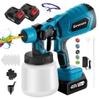 Cordless Paint Sprayer With 2 * 48V Batteries, Hvlp Electric Gu... New. Price: $93.96.