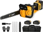 12" Cordless Electric Chainsaw 20V Battery W/ 2X 4.0AH & Charger New. Price: $93.90.