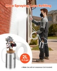 Spray Paint Pressure Pot - 0.5 GAL/2L, Dual Guns, 9.8 Ft Hoses, Versatile New. Price: $79.79.