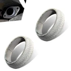 Lekiliky 2PCS Id 65MM Car Exhaust Gasket, Leakproof Ring Donut Silver New. Price: $8.80.