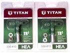 (2) Titan 330-413 TR1 Hea Reversible Spray Tips New. Price: $39.99.