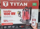 Titan Controlmax 1650 18V Backpack Battery Airless Paint Sprayer System New. Price: $350.00.