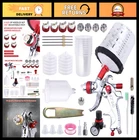Hvlp Gun Kit With 10 Disposable Paint Cups & 4 Nozzles, Auto Sprayer New. Price: $107.99.
