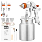Refine Hvlp Gun, Siphon Air Paint Sprayer With 1.7MM 2MM Silver New. Price: $88.02.