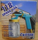 Critter 118 Siphon Gun 16 Oz Mason Jar For Air Sprayer Stains Paints Pneumatic New. Price: $49.99.