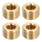 Uxcell 4PCS Brass Pipe Plug Fitting, 3/8" Male Hex Counter Bsp, Gold New. Price: $14.99.