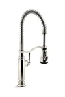 Kohler K-77515-SN Pull Down Kitchen Sink Faucet Vibrant Polished Nickel Open. Price: $525.00.