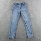 American Eagle Jeans Womens Light Wash Tapered Cotton Blend Workwear Pre-owned. Price: $9.00.