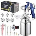 Throohills Hvlp Siphon Feed Spray Gun Set 1.4/1.7/2.0MM Stainless Steel Nozzle New. Price: $58.95.