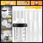 50 Disposable Paint Spray Gun Cups 20OZ, Lids, Hard Cup, Plugs & Stirrer For Hvl New. Price: $99.99.
