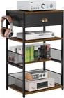 4-TIER Av Media Stand With Drawer Video Game Console Shelf Audio Rack Tower Us New. Price: $71.99.